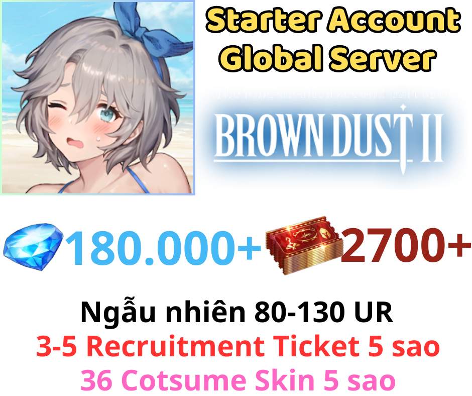 Brown Dust 2 180K+ Gem